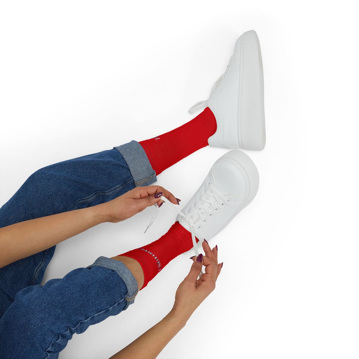 7 SENSE - Red Crew Socks
