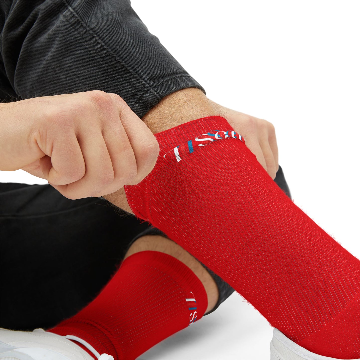 7 SENSE - Red Crew Socks