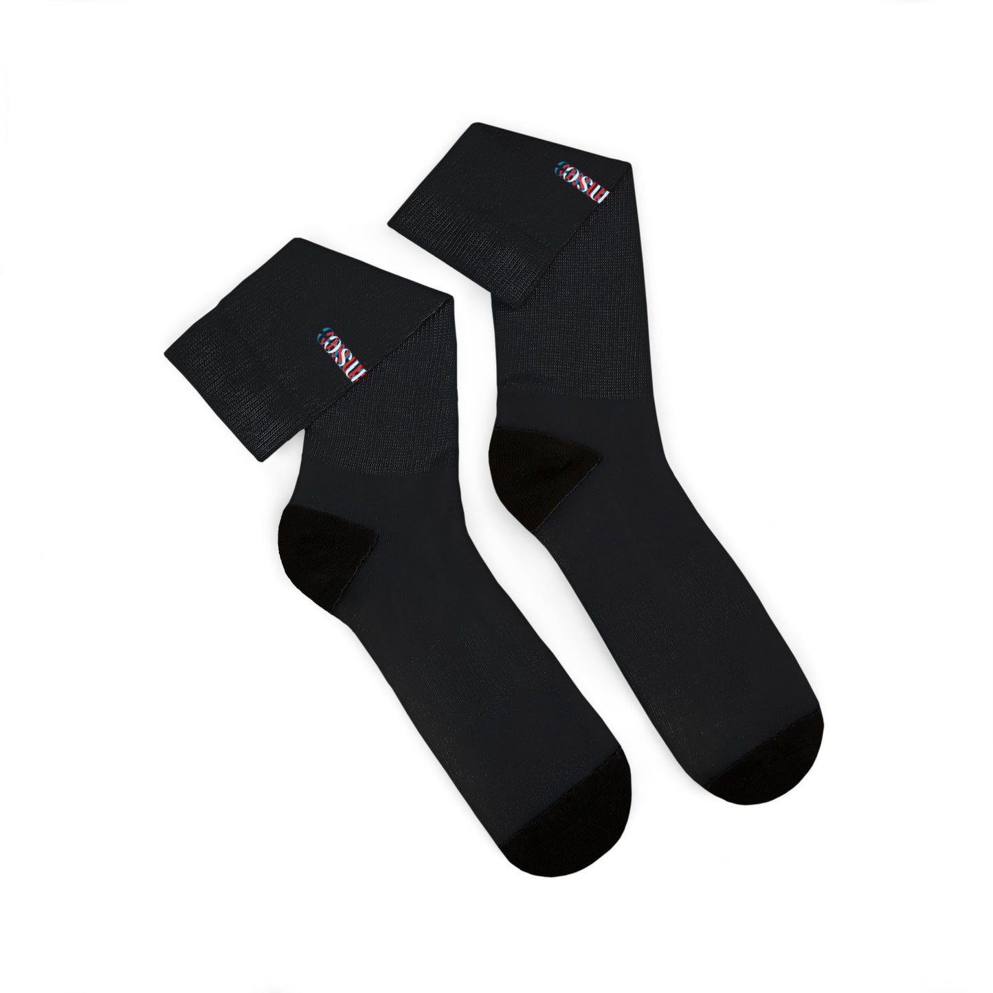 7 SENSE Athletic Black Crew Socks