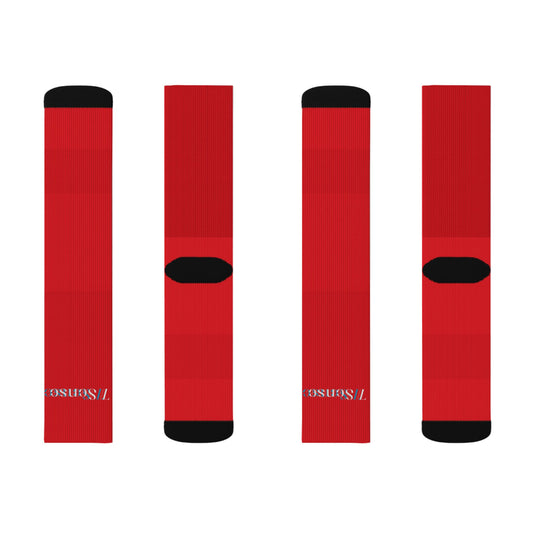 7 SENSE - Red Crew Socks