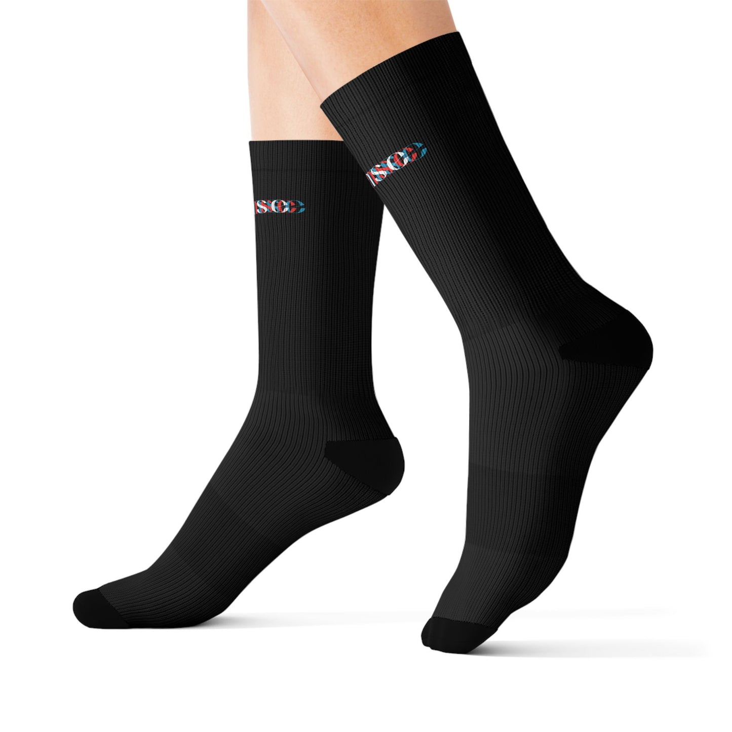 7 SENSE Athletic Black Crew Socks