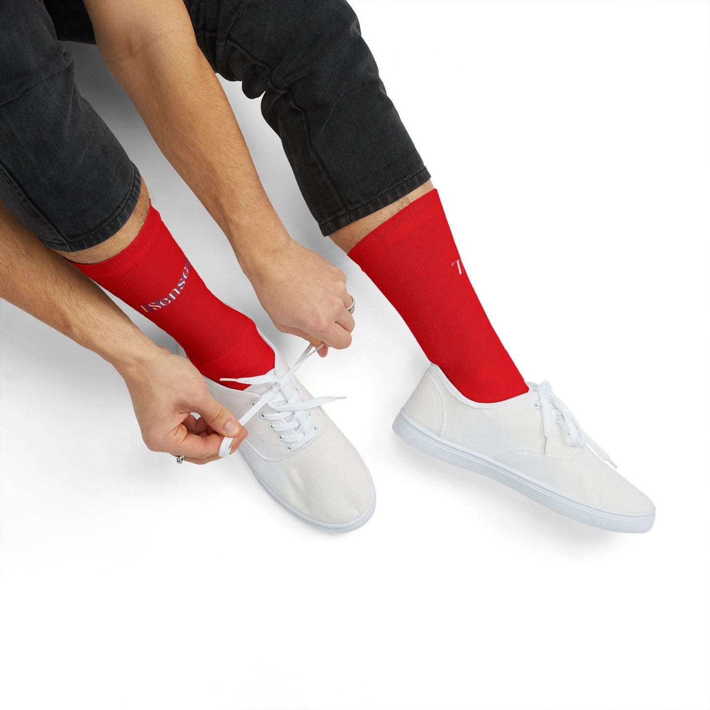 7 SENSE - Red Crew Socks