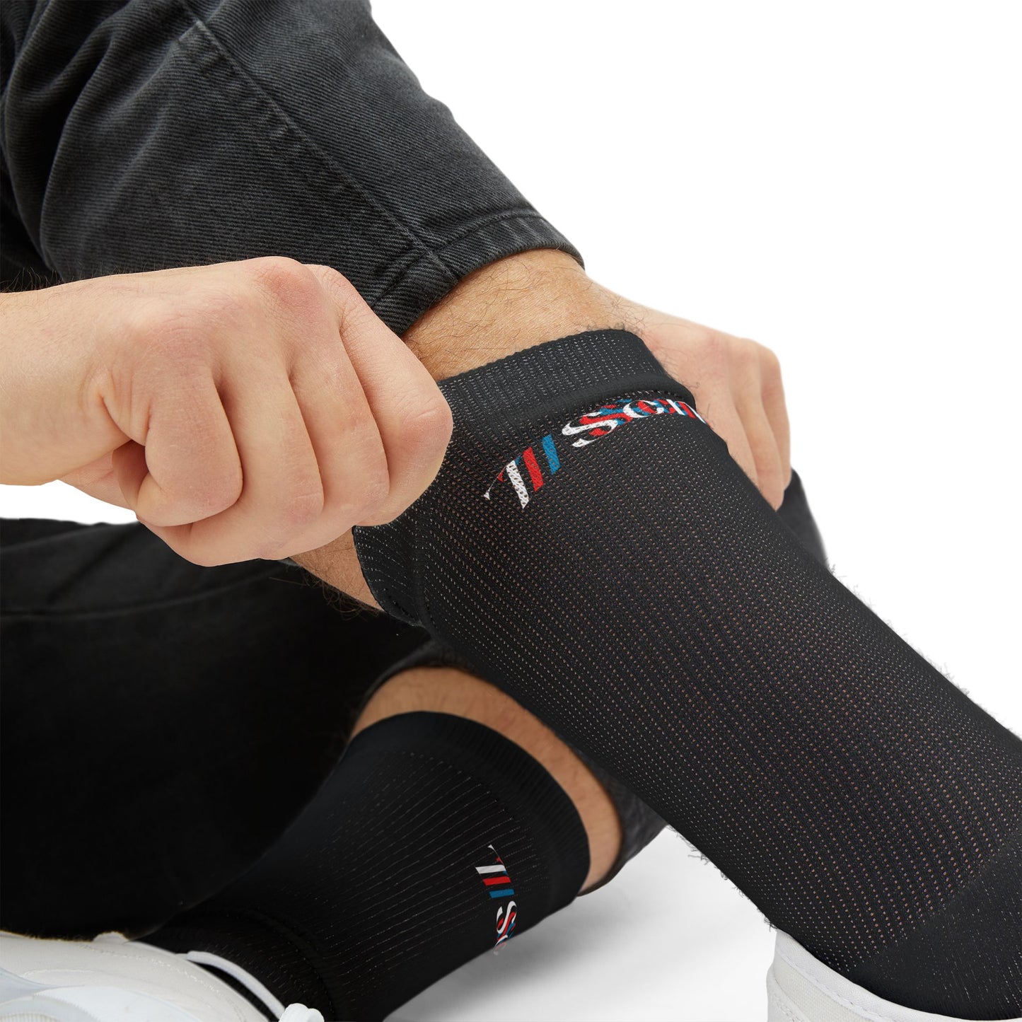 7 SENSE Athletic Black Crew Socks